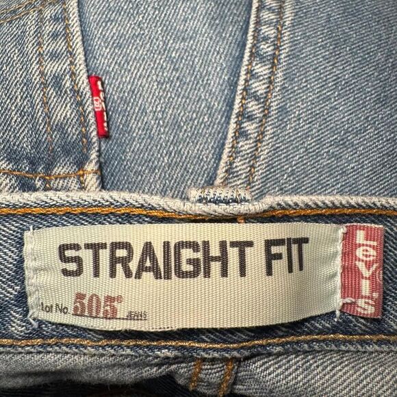 Y2K era Levi's 505 denim jeans medium wash straight Fit jeans 34X30 - Picture 6 of 8